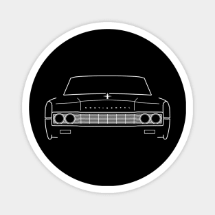 1967 vintage Lincoln Continental outline graphic (white) Magnet